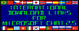 Multi-Language Download Links for Microsoft Chat 2.5